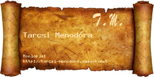 Tarcsi Menodóra névjegykártya