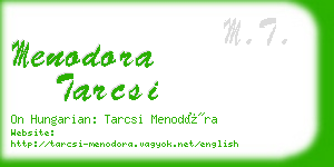 menodora tarcsi business card